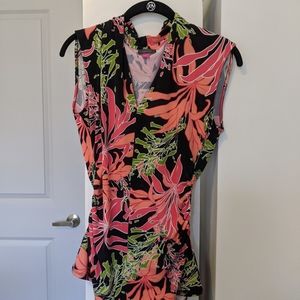 Floral Print Sleeveless Top